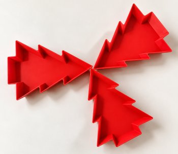 Kit Trio de Bandejas Árvore de Natal